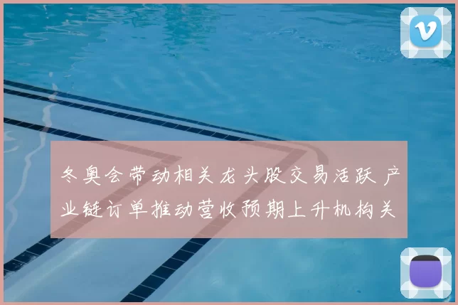 冬奥会带动相关龙头股交易活跃 产业链订单推动营收预期上升机构关注上升